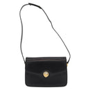 GUCCI Shoulder Bag Leather Black Gold Auth BA8195-2
