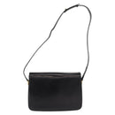 GUCCI Shoulder Bag Leather Black Gold Auth BA8195-3