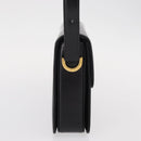 GUCCI Shoulder Bag Leather Black Gold Auth BA8195-5