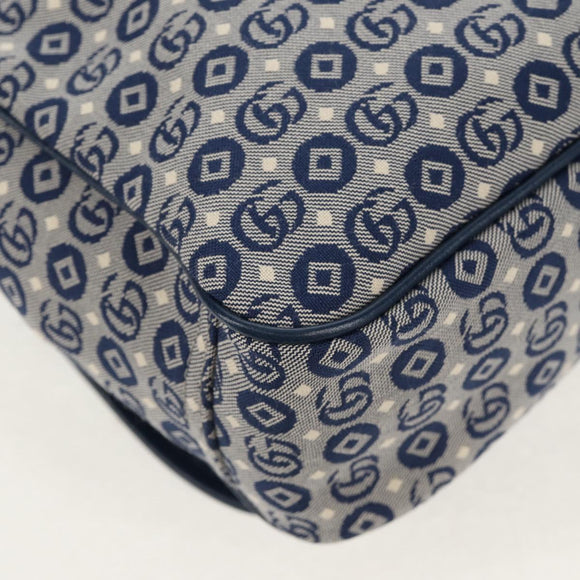 GUCCI Shoulder Bag PVC Blue Silver 664143 Auth BA8196M