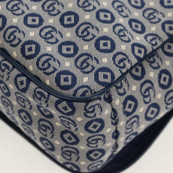 GUCCI Shoulder Bag PVC Blue Silver 664143 Auth BA8196M