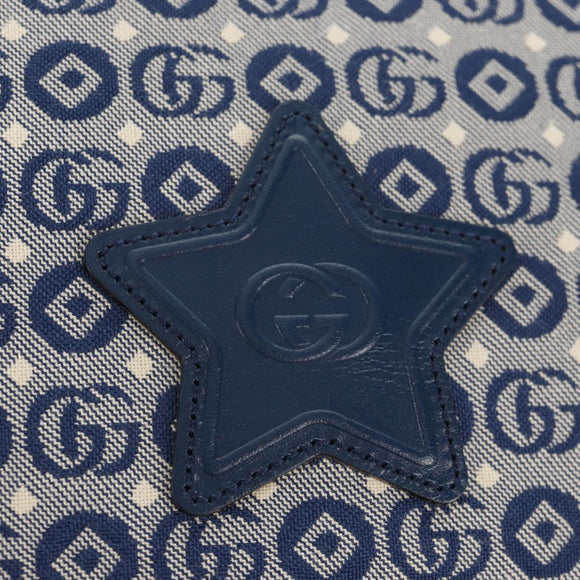 GUCCI Shoulder Bag PVC Blue Silver 664143 Auth BA8196M