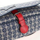 GUCCI Shoulder Bag PVC Blue Silver 664143 Auth BA8196M-17