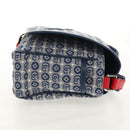 GUCCI Shoulder Bag PVC Blue Silver 664143 Auth BA8196M-5