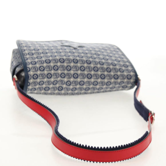 GUCCI Shoulder Bag PVC Blue Silver 664143 Auth BA8196M