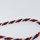 GUCCI Sherry Line Hand Bag Leather 2way White Gold Navy 470270 Auth BA8197-10