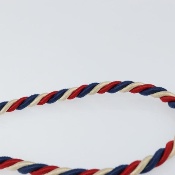 GUCCI Sherry Line Hand Bag Leather 2way White Gold Navy 470270 Auth BA8197