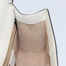 GUCCI Sherry Line Hand Bag Leather 2way White Gold Navy 470270 Auth BA8197-20