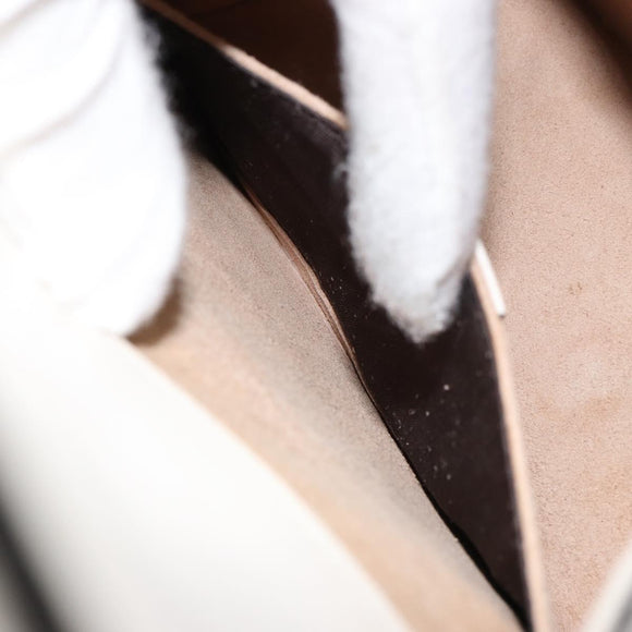 GUCCI Sherry Line Hand Bag Leather 2way White Gold Navy 470270 Auth BA8197