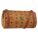 MCM Logogram Vicetos Shoulder Bag PVC Leather Brown Gold Auth BA8198-1