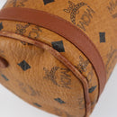 MCM Logogram Vicetos Shoulder Bag PVC Leather Brown Gold Auth BA8198-9
