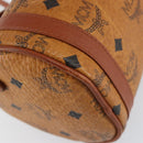 MCM Logogram Vicetos Shoulder Bag PVC Leather Brown Gold Auth BA8198-16
