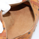 MCM Logogram Vicetos Shoulder Bag PVC Leather Brown Gold Auth BA8198-11