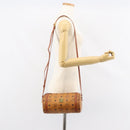 MCM Logogram Vicetos Shoulder Bag PVC Leather Brown Gold Auth BA8198-19