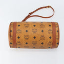 MCM Logogram Vicetos Shoulder Bag PVC Leather Brown Gold Auth BA8198-5