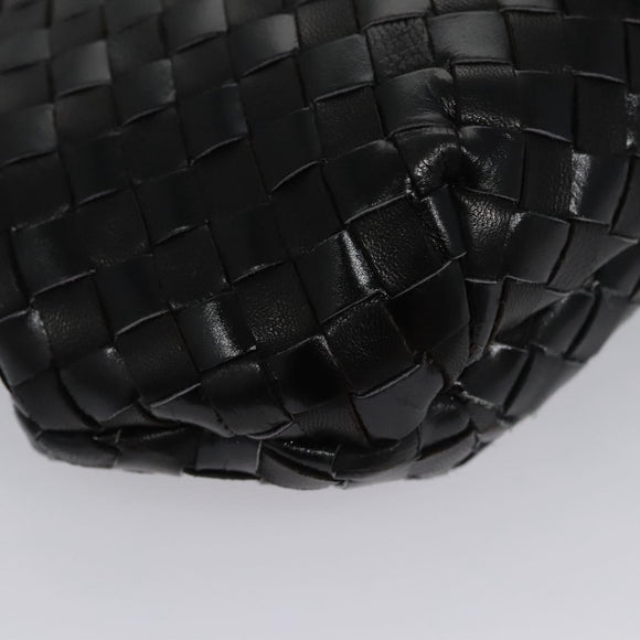 BALLY Chain Shoulder Bag Leather Black Auth BA820