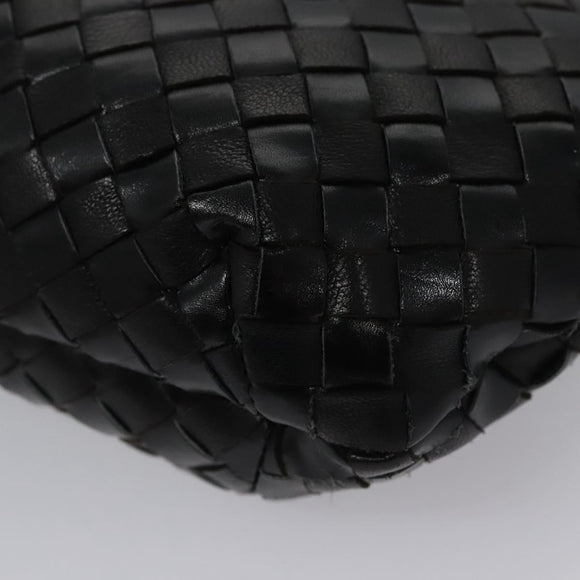 BALLY Chain Shoulder Bag Leather Black Auth BA820