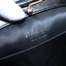BALLY Chain Shoulder Bag Leather Black Auth BA820-11