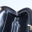 BALLY Chain Shoulder Bag Leather Black Auth BA820-17