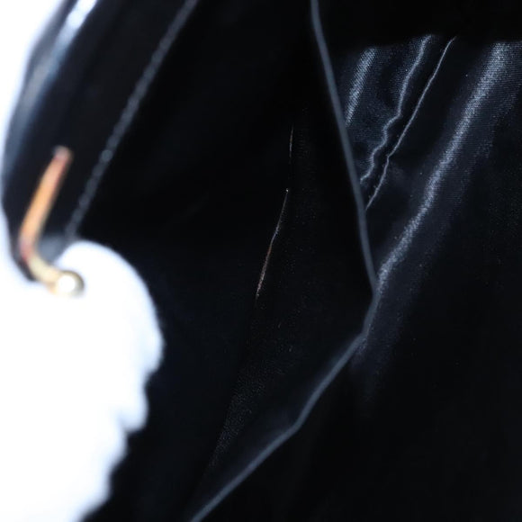 BALLY Chain Shoulder Bag Leather Black Auth BA820