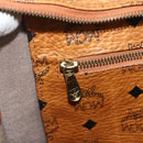 MCM Logogram Vicetos Tote Bag PVC Leather Brown Gold Auth BA8200-17