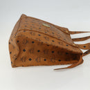 MCM Logogram Vicetos Tote Bag PVC Leather Brown Gold Auth BA8200-4