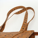 MCM Logogram Vicetos Tote Bag PVC Leather Brown Gold Auth BA8200-8
