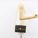 Christian Dior Honeycomb Canvas Chain Shoulder Bag PVC Black Gold Auth BA8201-22