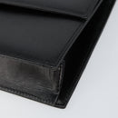 Christian Dior Chain Shoulder Bag Leather Black Gold Auth BA8202-10