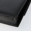 Christian Dior Chain Shoulder Bag Leather Black Gold Auth BA8202-15