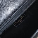Christian Dior Chain Shoulder Bag Leather Black Gold Auth BA8202-16