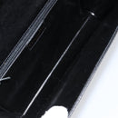 Christian Dior Chain Shoulder Bag Leather Black Gold Auth BA8202-17