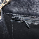 Christian Dior Chain Shoulder Bag Leather Black Gold Auth BA8202-20