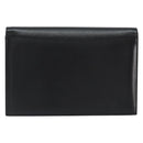 Christian Dior Chain Shoulder Bag Leather Black Gold Auth BA8202-2
