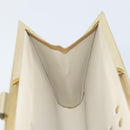 Christian Dior Clutch Bag Leather Beige Gold Auth BA8203-11