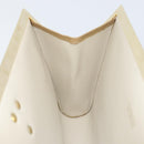 Christian Dior Clutch Bag Leather Beige Gold Auth BA8203-12