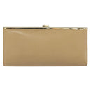 Christian Dior Clutch Bag Leather Beige Gold Auth BA8203-2