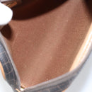 Christian Dior Honeycomb Canvas Shoulder Bag PVC Black Gold Auth BA8204-17