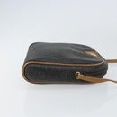 Christian Dior Honeycomb Canvas Shoulder Bag PVC Black Gold Auth BA8204-4