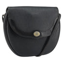 Christian Dior Honeycomb Canvas Shoulder Bag PVC Black Gold Auth BA8205-1