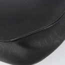 Christian Dior Honeycomb Canvas Shoulder Bag PVC Black Gold Auth BA8205-12