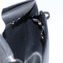 Christian Dior Honeycomb Canvas Shoulder Bag PVC Black Gold Auth BA8205-19