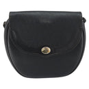 Christian Dior Honeycomb Canvas Shoulder Bag PVC Black Gold Auth BA8205-2