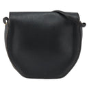 Christian Dior Honeycomb Canvas Shoulder Bag PVC Black Gold Auth BA8205-3