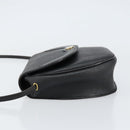 Christian Dior Honeycomb Canvas Shoulder Bag PVC Black Gold Auth BA8205-5
