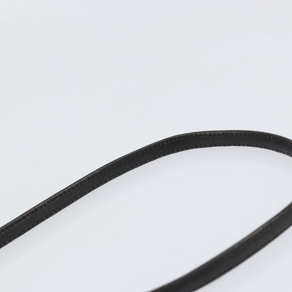 Christian Dior Honeycomb Canvas Shoulder Bag PVC Black Gold Auth BA8205