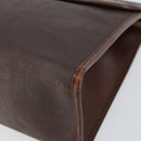 Christian Dior Trotter Canvas Hand Bag PVC Brown Gold Auth BA8206-9