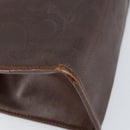 Christian Dior Trotter Canvas Hand Bag PVC Brown Gold Auth BA8206-14