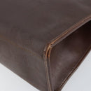 Christian Dior Trotter Canvas Hand Bag PVC Brown Gold Auth BA8206-15