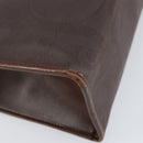 Christian Dior Trotter Canvas Hand Bag PVC Brown Gold Auth BA8206-16